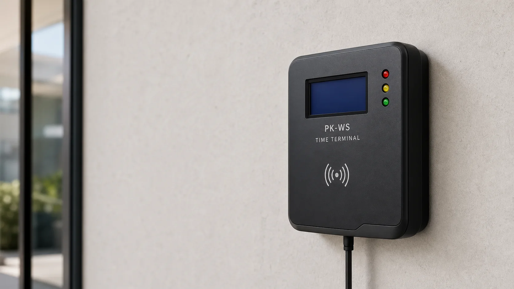 PK-WS Time Terminal als wandmontiertes NFC-Zeiterfassungsterminal